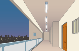 マンションの開放廊下に廊下におすすめ